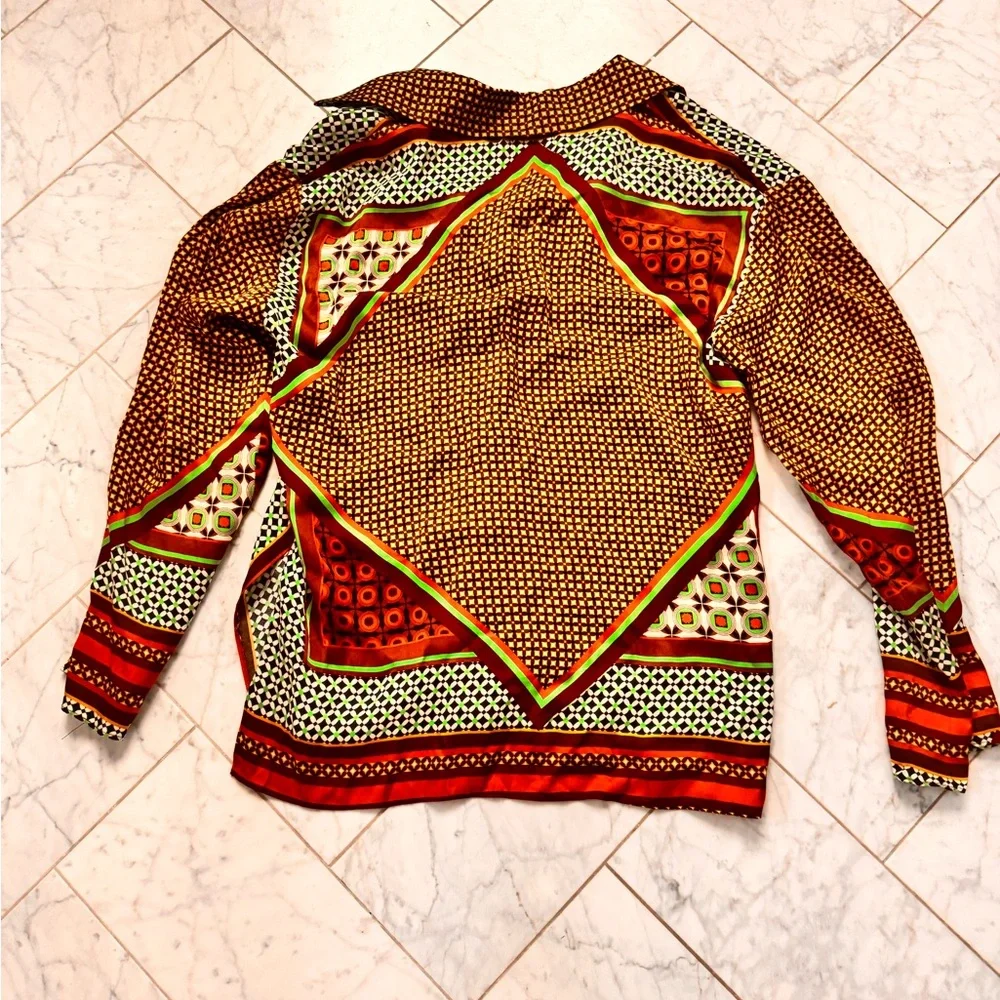 Misa Los Angeles Geometric Patterned Button-Up Shirt - Picture 3 of 3
